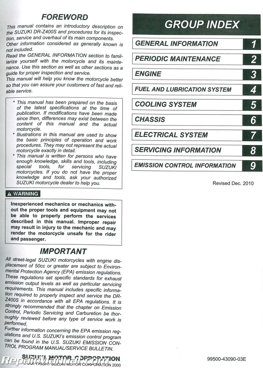 Suzuki Motorcycle Service Manual Download